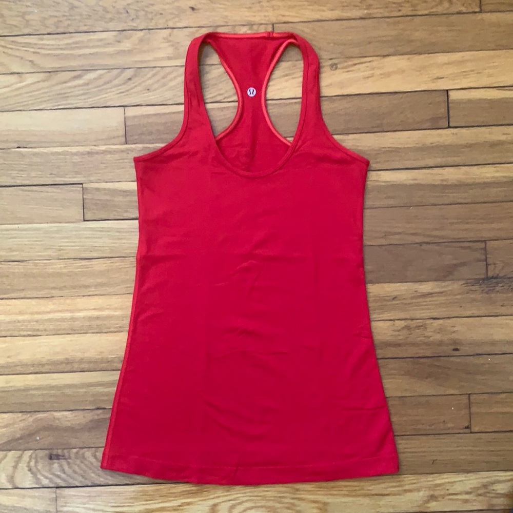 Lululemon Size 6 Red Luon Racerback Tank